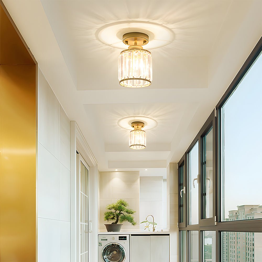 Bolania | Pendant light - Modern, semi-flush crystal pendant light - Elegant hallway light 5
