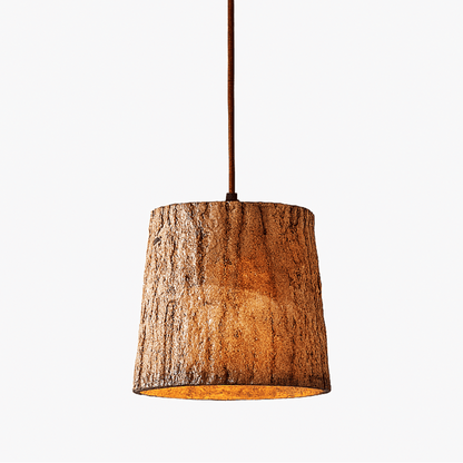 Bolania | Pendant light - Wooden block - Rustic style - Natural wood design 0