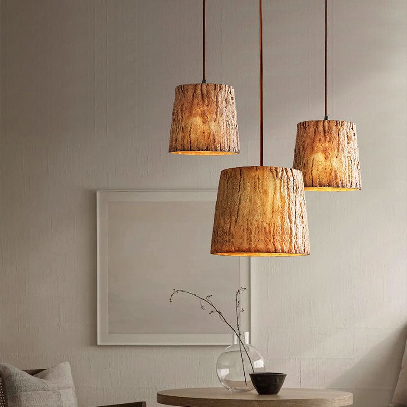 Bolania | Pendant light - Wooden block - Rustic style - Natural wood design 2