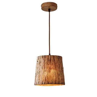 Bolania | Pendant light - Wooden block - Rustic style - Natural wood design 4