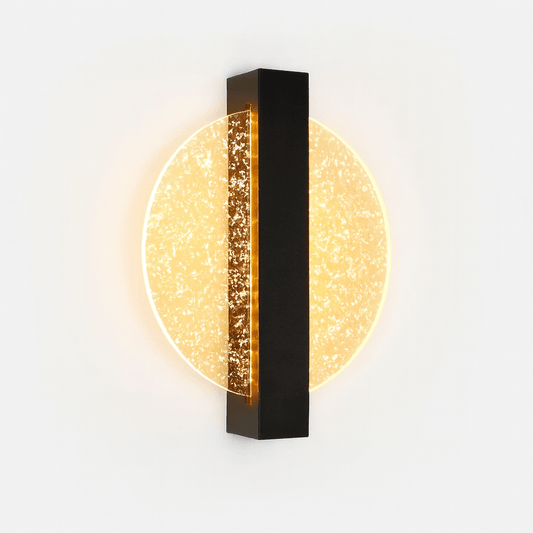 Bolania | Wall light - Round silver leaf design - Warm, cozy light