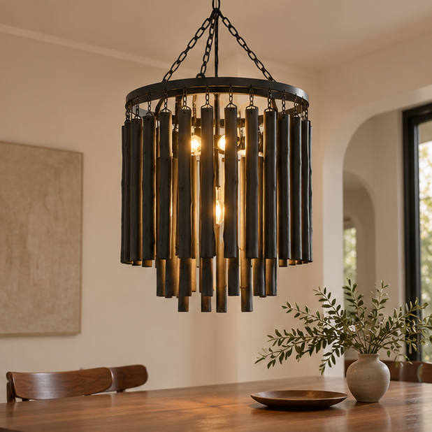 RoyaleGlow Modern Circular Hanging Chandelier Light Fixture