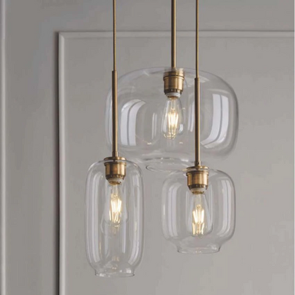 Brass & Glass Sculpted Pendant Lights 2