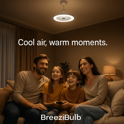 LuxRoyale Dual Fan Light Bulb With LED Remote And Quiet Operation