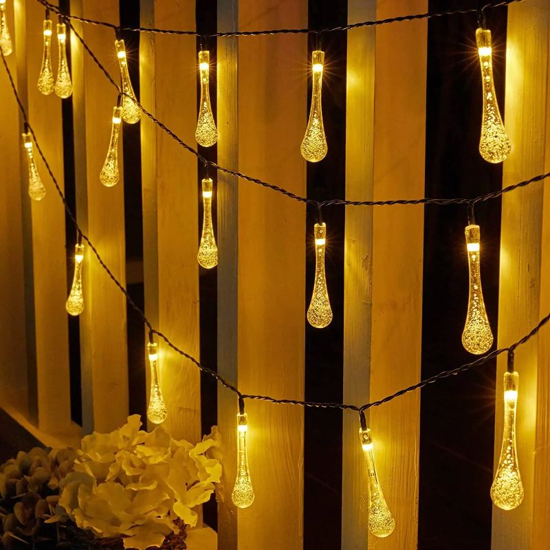 RoyaleGlow Solar Powered Waterproof Star String Lights - Outdoor LED Decoration - Star