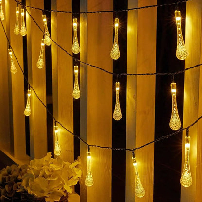 RoyaleGlow Solar Powered Waterproof Star String Lights - Outdoor LED Decoration - Star