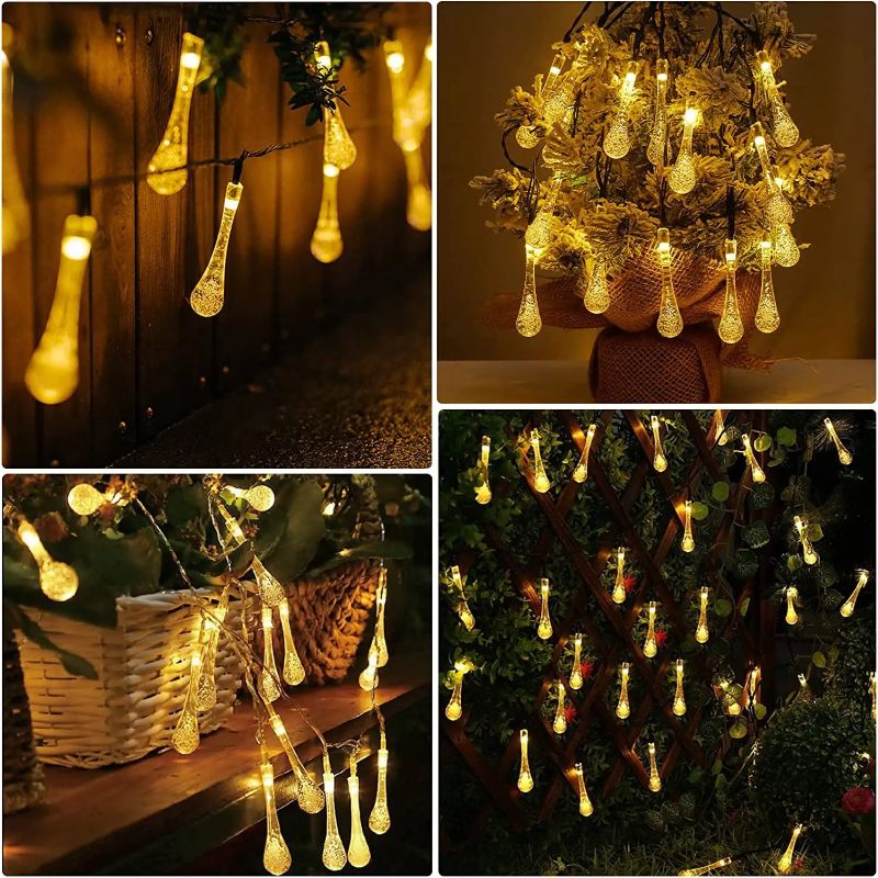 RoyaleGlow Solar Powered Waterproof Star String Lights - Outdoor LED Decoration - Star
