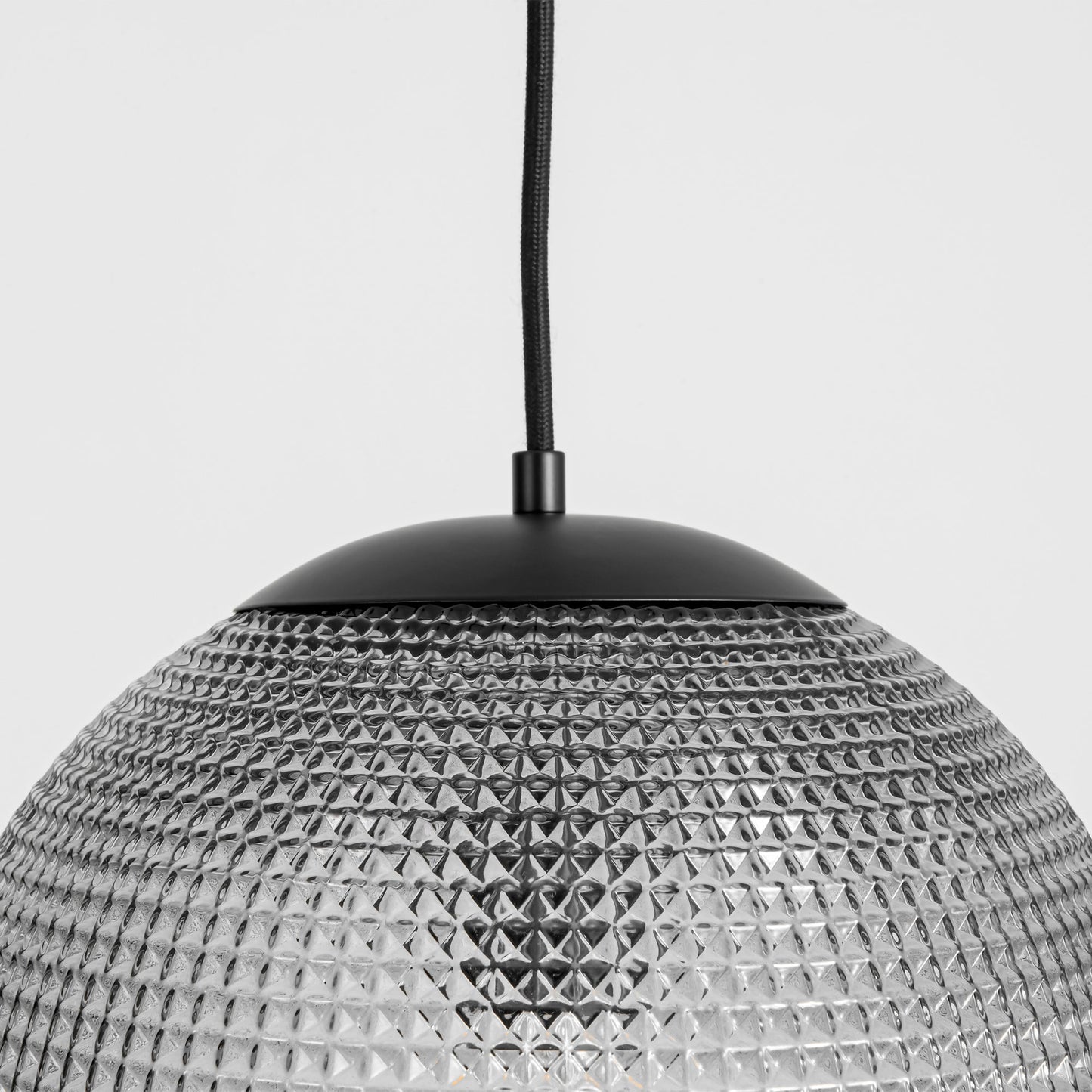 Brillara 1-Light Dimmable Diamond Pattern Glass Vintage Globe Pendant (11") 4