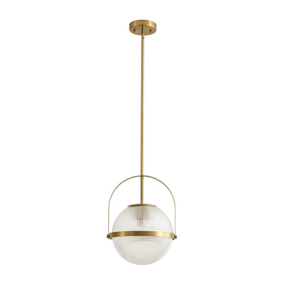Brillara 1-Light Dimmable Grid Glass Minimalist Globe Pendant (9") 6