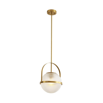 Brillara 1-Light Dimmable Grid Glass Minimalist Globe Pendant (9") 8