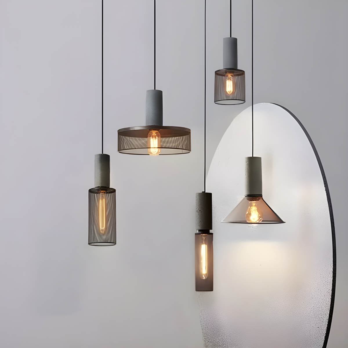 BrumaLuz - Industrial Pendant Lamp in Concrete and Metal 4
