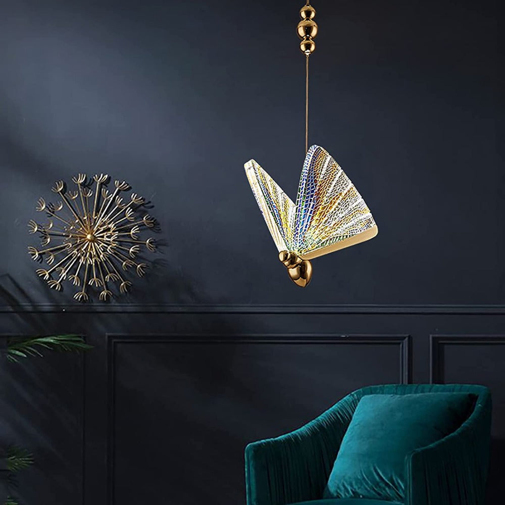 Royallure Butterfly Pendant Hanging Light Lamp Chandelier - Colorful small 200cm*22cm*17cm / Warm light