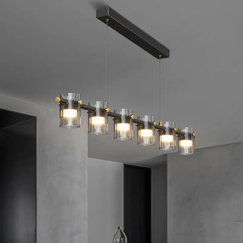 LuxRoyale Aphrodite Glass Pendant Light - Modern Chandelier for Dining & Living Room