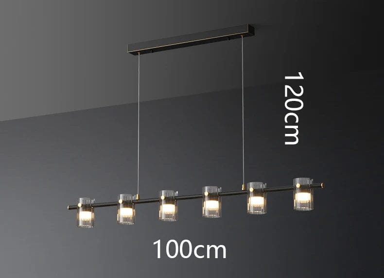 LuxRoyale Aphrodite Glass Pendant Light - Modern Chandelier for Dining & Living Room