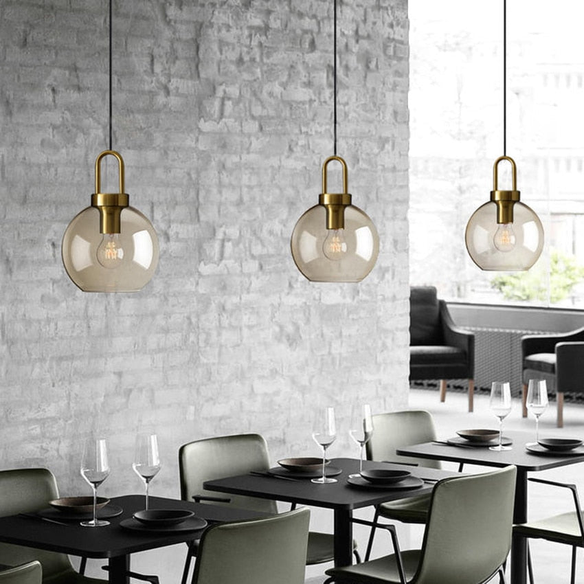Cafe Sculpted Glass Pendant Light 7