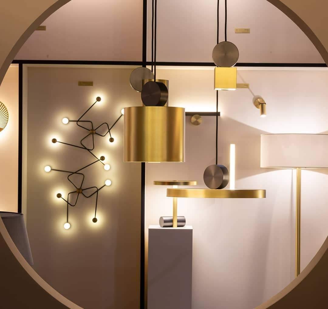 LuxRoyale Modern Cylindrical Brass & Black LED Pendant Light for Kitchen Island
