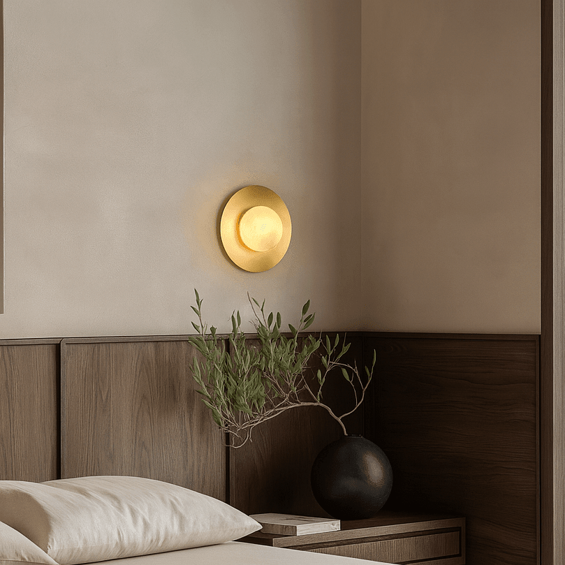 Calla Marble & Brass Wall Sconce 0