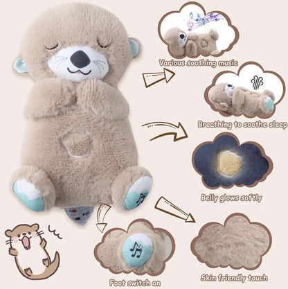 FurLuxe Calming Plush Otter Dog Buddy - Soothing Sounds & Portable Comfort for Pets