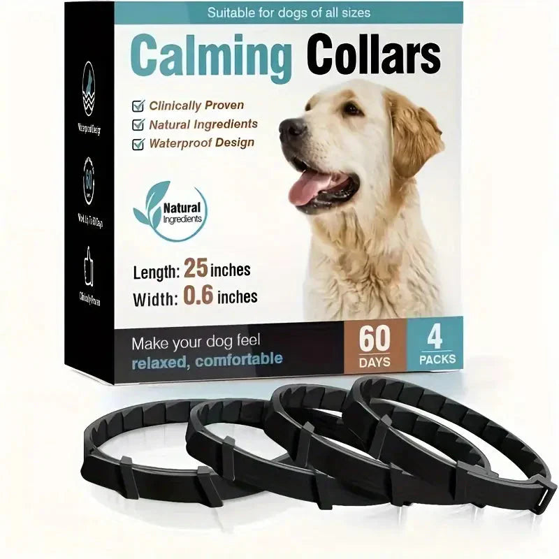 Pawellure Adjustable Waterproof Calming Collar for Dogs – Anxiety Relief with Natural Pheromones
