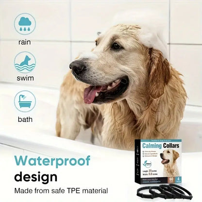 Pawellure Adjustable Waterproof Calming Collar for Dogs – Anxiety Relief with Natural Pheromones