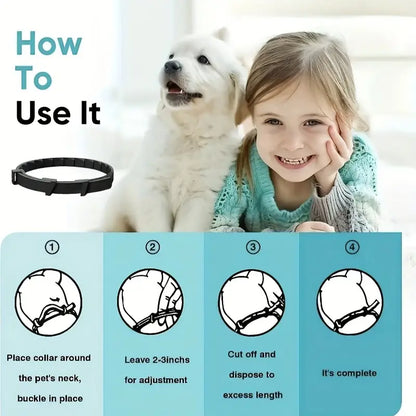 Pawellure Adjustable Waterproof Calming Collar for Dogs – Anxiety Relief with Natural Pheromones