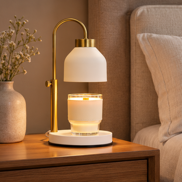 Adjustable Height Candle Melting Lamp – Stylish Wax Warmer for Cozy & Aromatic Ambiance with Timer & Dimmer