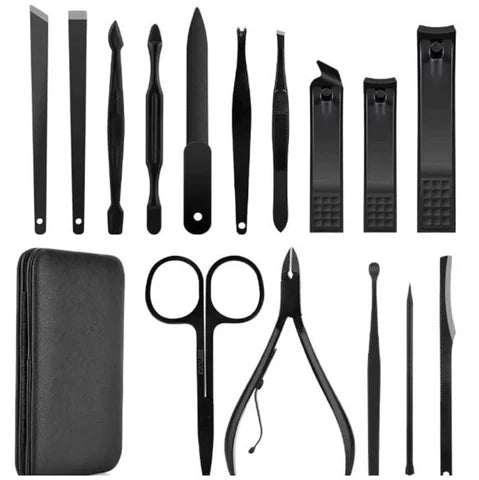 RoyaleGlow 15 Piece Professional Manicure Set With Travel Case