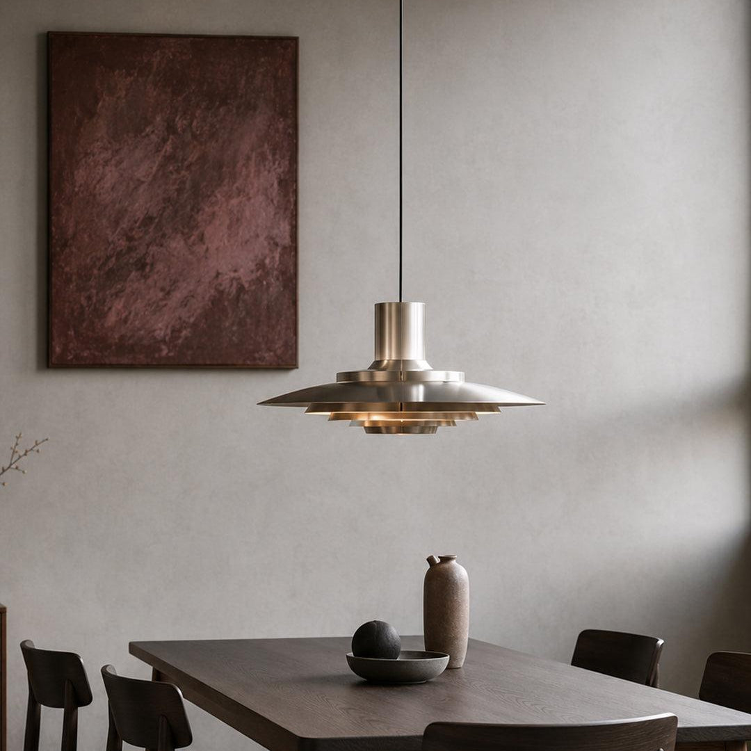 RoyaleGlow Modern Layered Aluminum Pendant Light - Contemporary Ceiling Lamp-Royale Basic