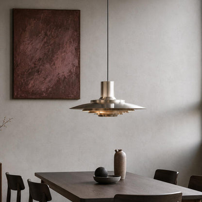 RoyaleGlow Modern Layered Aluminum Pendant Light - Contemporary Ceiling Lamp-Royale Basic