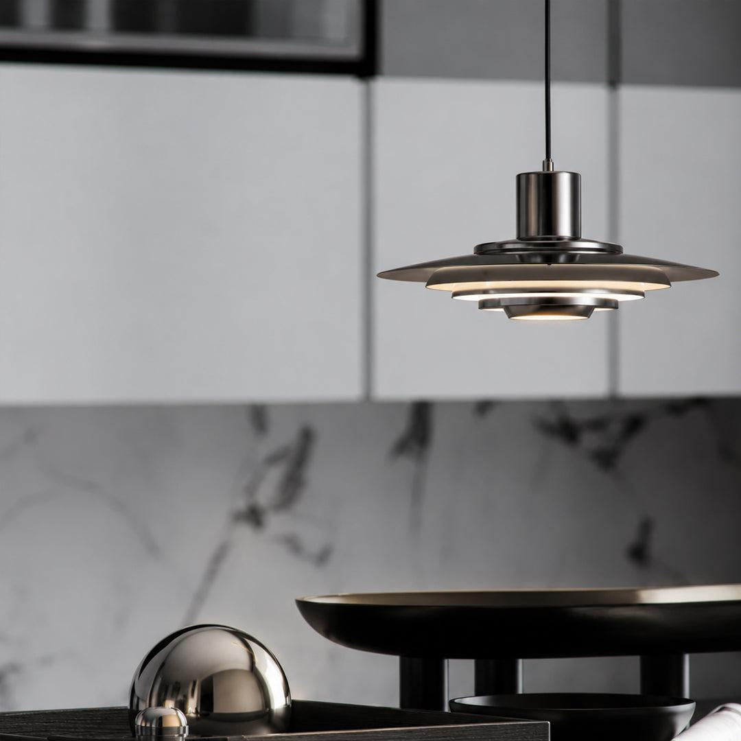 RoyaleGlow Modern Layered Aluminum Pendant Light - Contemporary Ceiling Lamp-Royale Basic