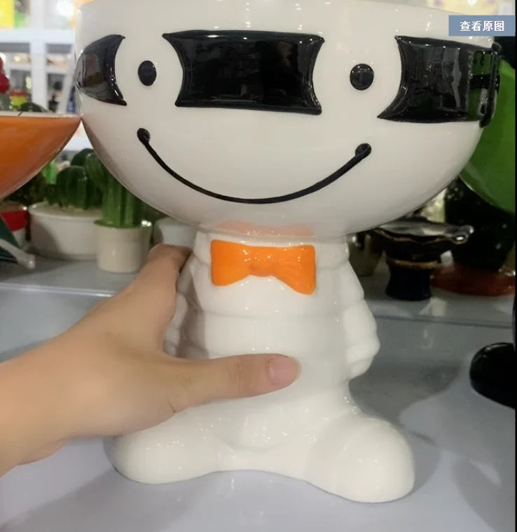 Cartoon Halloween All Saints' Day 3D Relief Handdrawn Ceramics Cake Candy Jar Storage Tank Teapot Tableware Household Dinnerware 9