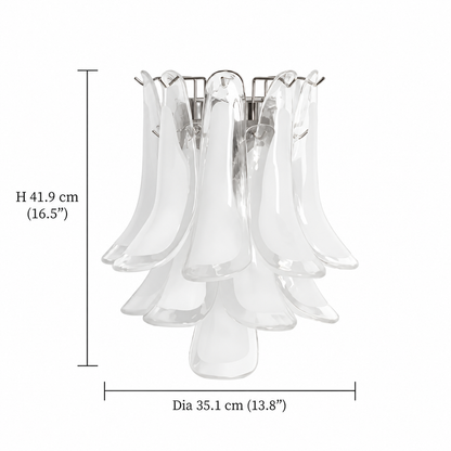 LuxRoyale Murano Glass Petal Wall Sconce