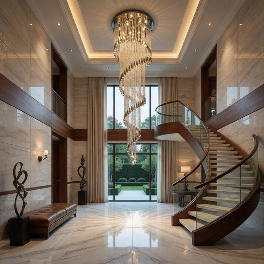 Cascara Crystal Staircase Chandelier 0