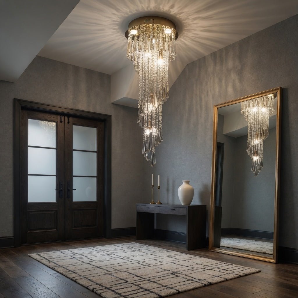 Cascara Crystal Staircase Chandelier 1