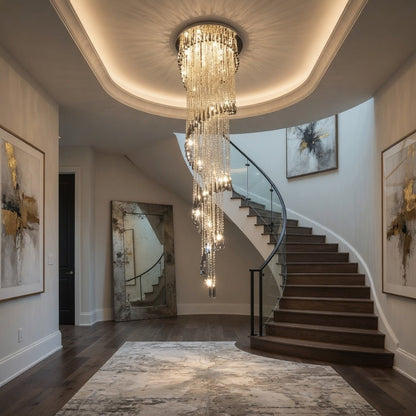 Cascara Crystal Staircase Chandelier 2
