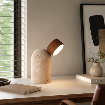 Caviren Travertine Table Lamp 2