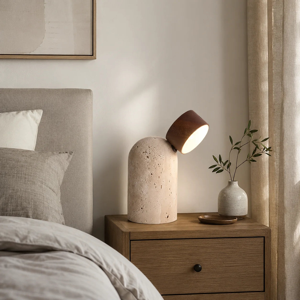 Caviren Travertine Table Lamp 4