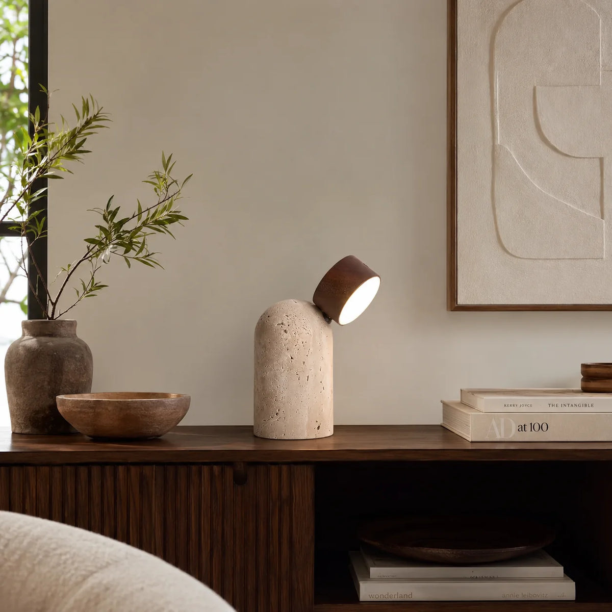 Caviren Travertine Table Lamp 5