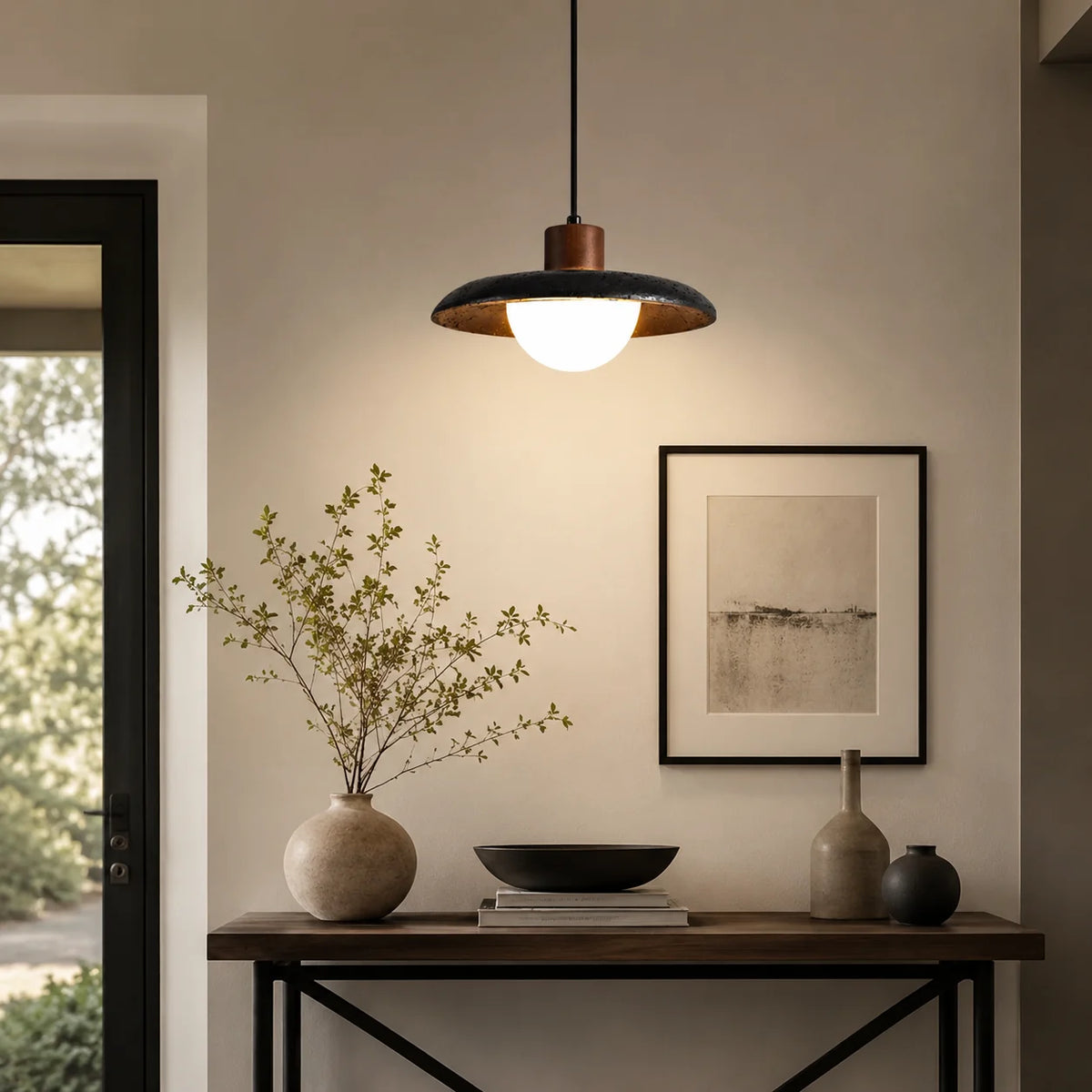 Cavreno Black Dome Pendant Light 4