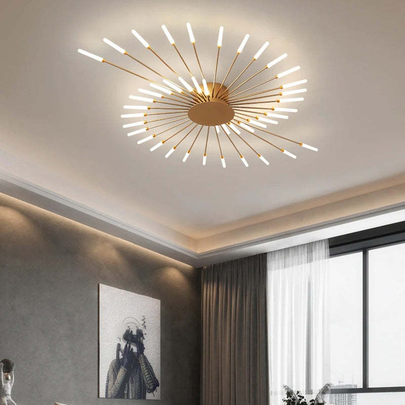 Ceiling Lamp with Radial LED Rods 4