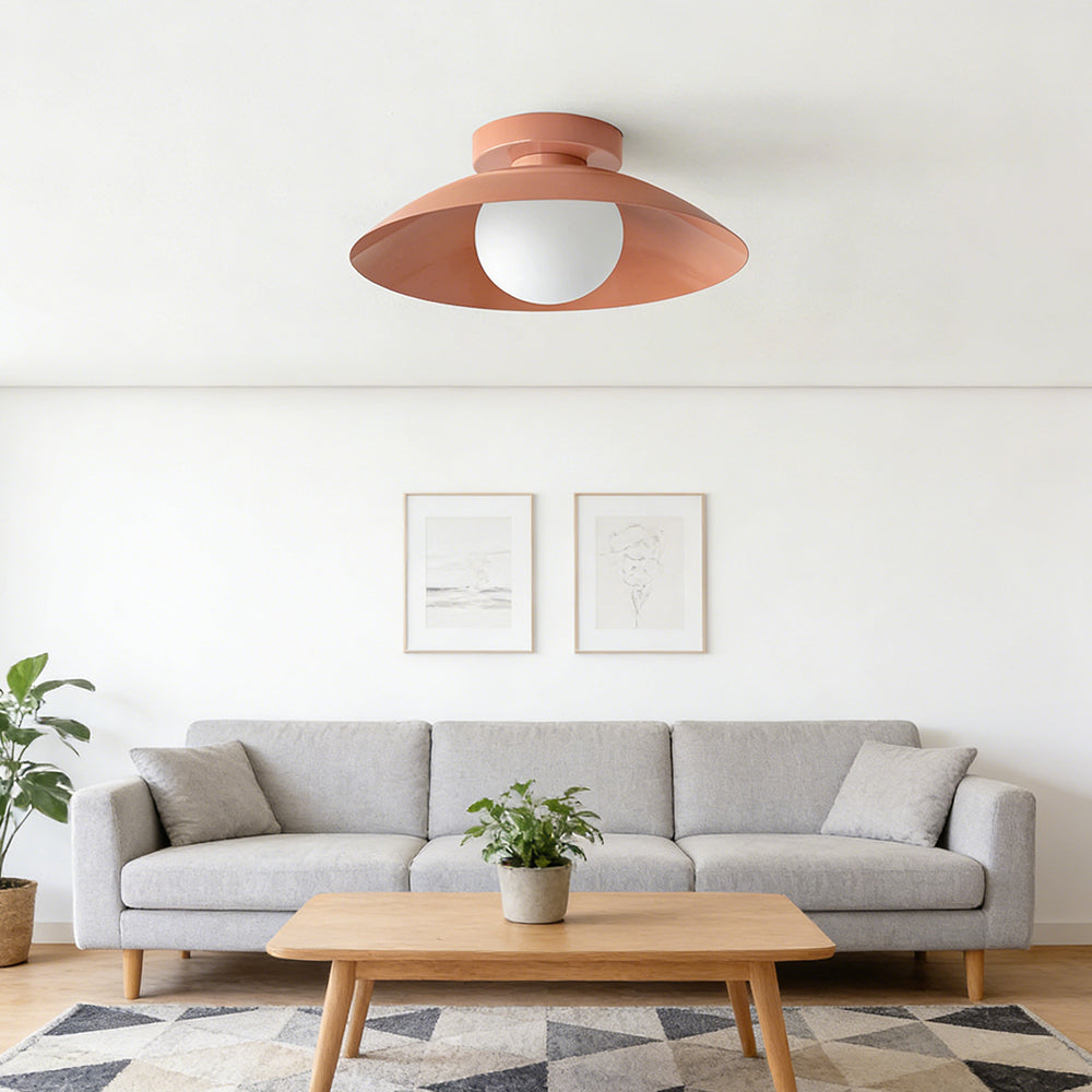 LuxRoyale Rose Copper Flush Mount Ceiling Light, LED Fixture for Kitch ...