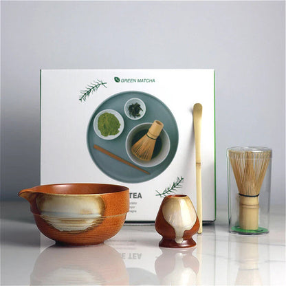 Ceramic Matcha Tea Set Green One Size Bamboo for Traditional Ceremonies