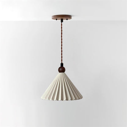 Ceramic Pendant Light with Wooden Accent for Kitchen Island – Modern Hanging Light 7