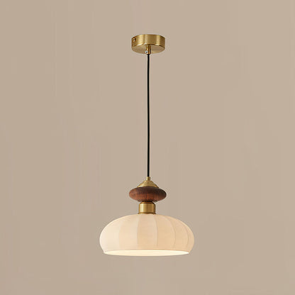 Ceres Glass & Wood Pendant 0