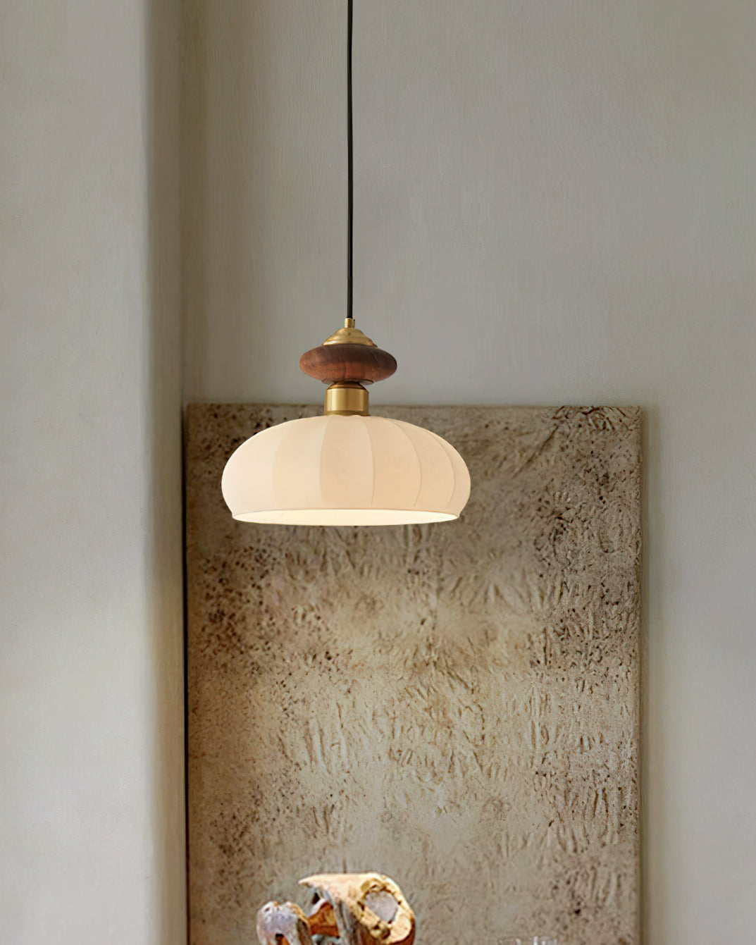 Ceres Glass & Wood Pendant 8