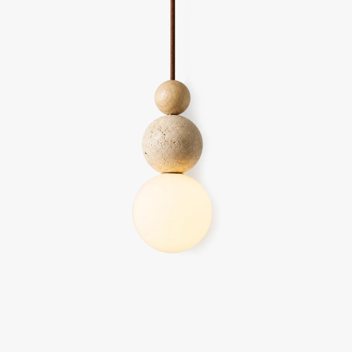 Cerlune Travertine Globe Pendant Light 0