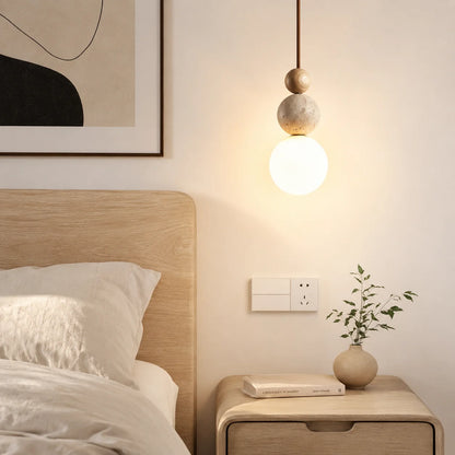 Cerlune Travertine Globe Pendant Light 5