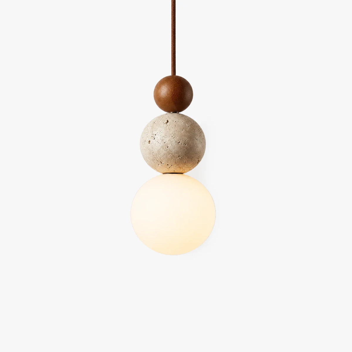 Cerlune Travertine Globe Pendant Light 9