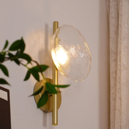 LuxRoyale Nordic Round Glass Wall Light Ceto Minimalist Sconce For Modern Hallway