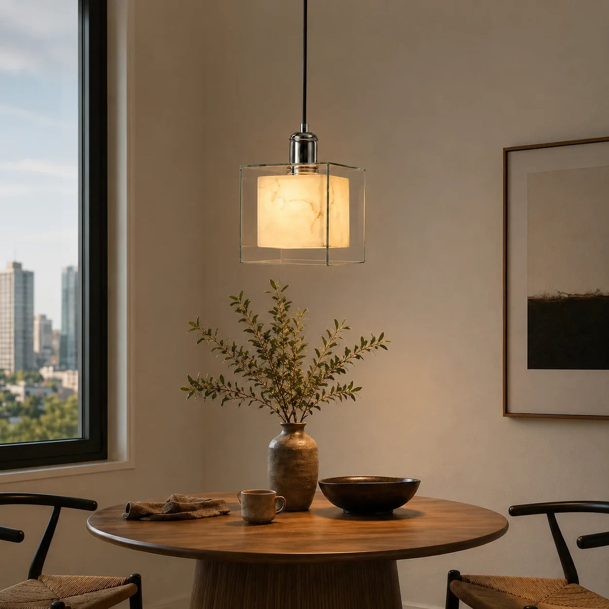 Cevrila Glass Cube Pendant Light 1